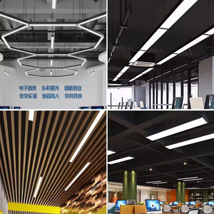 Lámpara de Techo LED Cuadrada para Supermercado, Gimnasio, Oficina, Bar, con Luz de Barra y Tira de Luz - Product Image 3