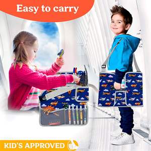 Plateau de voyage pour enfants, plateau de siège auto pour tout-petits, plateau de table pour voiture avec poche en filet, plateau de jeu pour avion, plateau pour collations, plateau pour poussette - Product Image 2