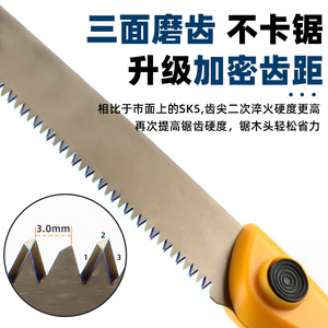 Hand <b>Saw</b> Small Handheld Woodworking <b>Saw</b> 3.0mm Kerf Width Steel Blade For Home Use Tree Cutting Portable Straight <b>Saw</b> - Product Image 1