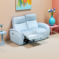 Ensemble de canapés inclinables modernes en cuir/tissu performant de haute qualité, fonction extensible, couleurs personnalisées, logo, pour salon de villa