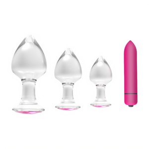 dildo im koffer Cute Little Glass Butt Plug – Clawfoot Productions main image 0