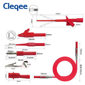 Cleqee P1600E 40 pièces Kit de sondes de <span class=keywords><strong>test</strong></span> pour multimètre avec fiches banane 4 mm, sondes de perforation automobiles isolées, crochets de <span class=keywords><strong>test</strong></span> CI et pinces crocodiles - Product Image 5