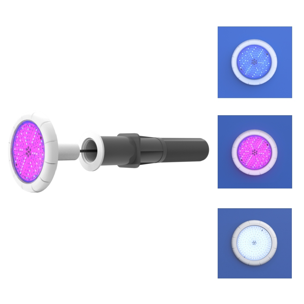 OEM Factory Nicheless LED Swimming Pool Light for 1.5 Inch Outlet Color Changing LED Pool Light IP68 12V Underwater Light