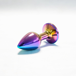 Jouet sexuel coloré pour couple en métal à trois boucles avec perles de cristal, plug anal en forme de cœur pour l'amour et le plaisir - Product Image 6