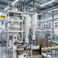 Ligne de production de machine à fabriquer des granules de savon à l'huile de palme entièrement automatique et efficace avec PLC et moteur