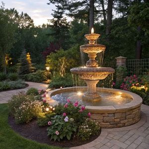 Fontaine en pierre à thème mythologique-Figures héroïques et sculptures en relief pour les parcs historiques - Product Image 1