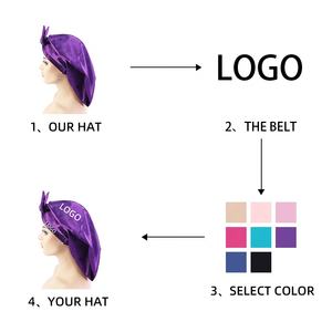 <span class=keywords><strong>Bonnet</strong></span> en Satin Extra Long avec nœud papillon, couverture douce Dreadlock, bonnets <span class=keywords><strong>de</strong></span> <span class=keywords><strong>nuit</strong></span> <span class=keywords><strong>pour</strong></span> femmes, logo personnalisé, <span class=keywords><strong>Bonnet</strong></span> à cheveux longs - Product Image 3