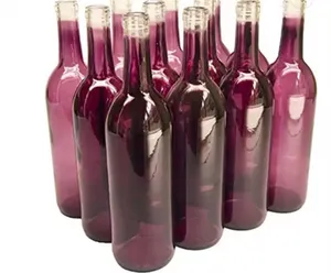 JM LFGB热卖750毫升瓶盖玻璃酒瓶定制空仿古绿色红葡萄酒波尔多酒瓶