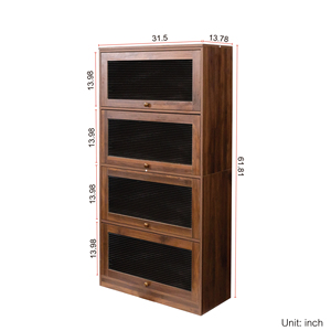 Mobile da cucina contemporaneo con ante in vetro, mobile basso da terra a soffitto per montaggio a parete - Product Image 4