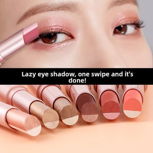 Cahill Gradient Bicolor Eyeshadow Pen Pearlescent Fine Shimmer Waterproof Smudge-Proof Lazy-Eyeshadow <span class=keywords><strong>Stick</strong></span> Cross-Border Beauty - Product Image 2