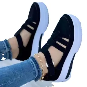 Fuyu toptan son tasarım yetişkin düz renk rahat ayakkabılar bahar yeni ayakkabı 2023 kadın