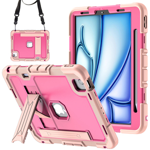 Étui antichoc en silicone pour tablette <span class=keywords><strong>iPad</strong></span> <span class=keywords><strong>Air</strong></span> 10,9 pouces 4e et 5e génération avec bandoulière, dragonne et emplacement pour stylet - Product Image 1