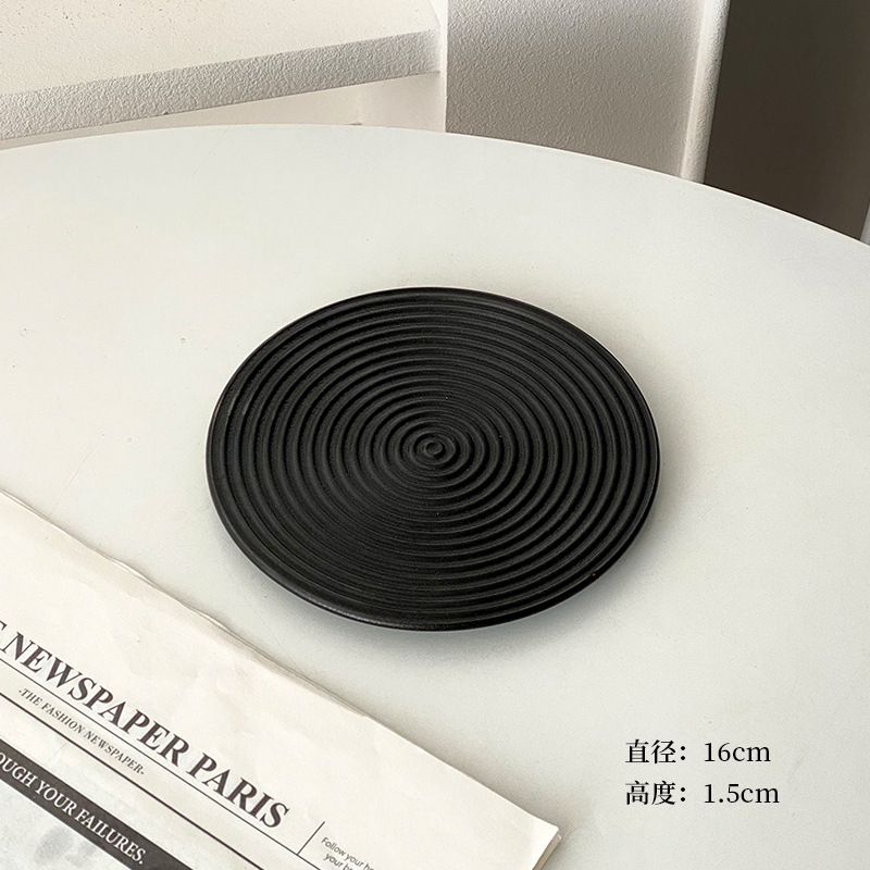 Plaque filetée - noire