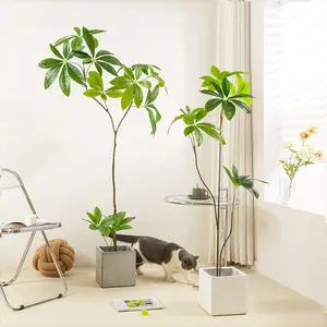 室内装饰摆件人工绿色植物绿化大型财富树地板盆栽植物的K-279模拟