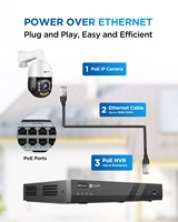 Caméra PTZ 4K 4COVR avec capteur Sony 8MP, zoom optique 20X, suivi automatique des personnes, projecteur, double éclairage, vision nocturne couleur, audio bidirectionnel
