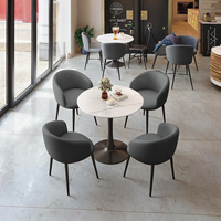 Ensemble Table Basse et Chaises Modernes pour Bureau, Détente et Négociation, Idéal pour la Maison, Salle à Manger, Salon de Thé, Café, Location ou Ameublement de Salon