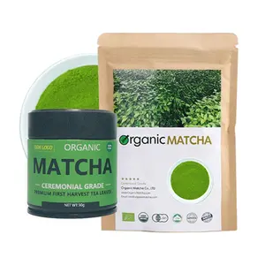 Muestra gratis personalizada etiqueta privada té verde en polvo natural orgánico Oem sabor japonés té Matcha muestra gratis té verde Matcha