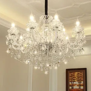 Lampadario di cristallo di lusso personalizzato soggiorno Villa Hotel lobby luce di cristallo semplice lampadario moderno pavimento