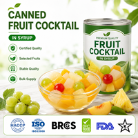 Gemengde fruitcocktail in blik 850g in lichte siroop HACCP Klantlogo blikverpakking Detailhandel Groothandel Export Aanbod