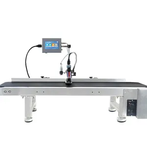 Linha de produção de fábrica para impressora jato de tinta automática pequena T110E, máquinas inteligentes de codificação de código de lote, marcação de data de impressão