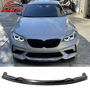 Compatible con BMW F87 M2 Base 2016-2018, Labio de Parachoques Delantero Estilo MTC, Negro Sin Pintar - Product Image 1