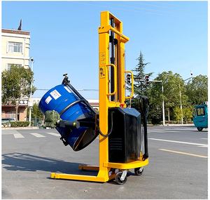 세미 전기 오일 드럼 트럭 전기 드럼 스태커 450KG 트럭 드럼 회전기 처리 리프터 장비 드럼 운송 - Product Image 2