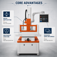 Machine de perçage EDM manuelle XF300 à prix avantageux et haute précision, pour perçage de petits trous