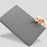 Coussin pour cage à chien grand format, amovible, lavable, indestructible et résistant aux morsures