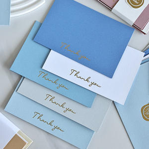 Tarjeta de Felicitación Minimalista de Color Sólido con Papel Dorado, Tarjeta Pequeña para Regalos, Bendiciones, Regalos de Panadería - Product Image 3