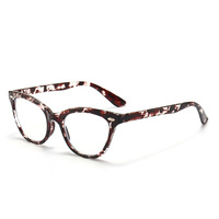 Lunettes de lecture élégantes pour femme, monture fine, style œil de chat, design italien, CE, lunettes de lecture pour femme, matériau PC, lunettes correctrices