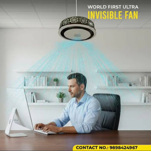 Ventilateur de plafond moderne avec éclairage intégré, design floral élégant, fonctionnement silencieux, ventilateur de plafond écoénergétique - Product Image 1