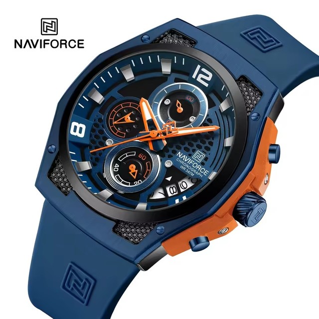 NAVIFORCE 8051 NF8051 Luxury Retro Business Sport Quartz Wrist Watches Simple Antique Charm Fashion Analog Wristwatches for Men