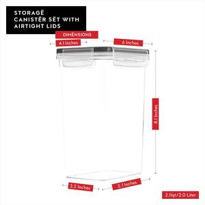 Lot de 24 grands contenants hermétiques pour céréales en PP – Organiseurs de garde-manger pour le sucre et les aliments secs - Product Image 4