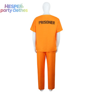 Disfraz de Prisionero Adulto HESPER para Halloween, Uniforme Naranja de Cosplay con Pantalones, para Actuaciones en Escenario y Fiestas de Disfraces - Product Image 3