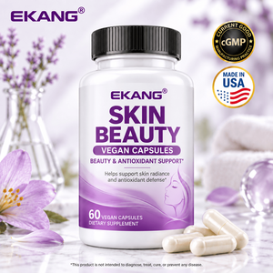 Cápsulas Veganas para la Belleza de la Piel Hechas en EE. UU., Suplemento Dietético Antioxidante, 60 Cápsulas, Logotipo Personalizado, Marca Privada - Product Image 1