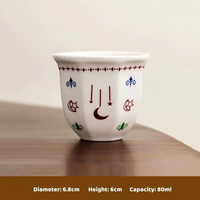 Tasses à café expresso orientales personnalisées avec logo, 170 ml, 250 ml, en porcelaine traditionnelle, tasses à café arabes Cawa