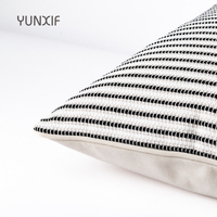 Cojín de cama de lino y algodón a rayas blancas de lujo ligero, portátil y lavable, sala de estar sofá para, modelo de almohada para habitación