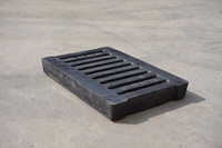 Grille de drainage composite SMC D400 500x340mm, grille de caniveau routier robuste