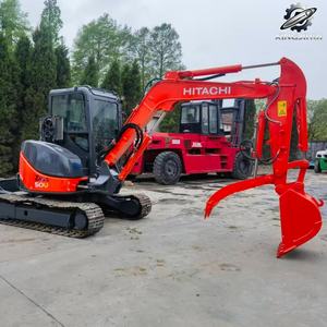 Excavatrice d'occasion HITACHI ZX50, moteur Yanmar, mini-excavatrice sur chenilles en caoutchouc de 5 tonnes, excavatrice d'occasion avec moteur - Product Image 2