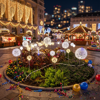 Luci Solari a Forma di Dente di Leone - Decorazione da Esterno, Luci da Giardino a Picchetto per Piazze, Giardini, Cortili e Paesaggi, Luci Sferiche