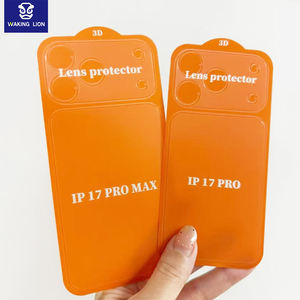 Nueva moda 2 en 1 antiarañazos <span class=keywords><strong>barato</strong></span> móvil pegatina trasera para Iphone17promax accesorios al por mayor lente mascota con borde de arco - Product Image 1