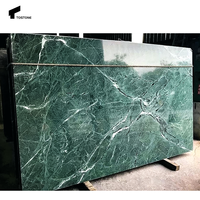 Tostone Table basse carrée atmosphérique exquise en marbre vert Verde Alpi naturel pour décoration intérieure et extérieure
