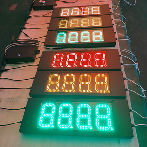 Logotipo pequeño al aire libre <span class=keywords><strong>gasolinera</strong></span> pantalla logotipo personalizado 7 "8888 estacionamiento Led combustible signo - Product Image 4