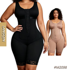 Langqin Body sculptant intégral respirant pour femme, effet ventre plat, post-partum, gaine amincissante taille haute - Product Image 1
