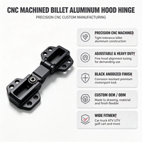 Charnière de capot en aluminium billette 6061 usinée CNC pour usage automobile et industriel avec taille personnalisée
