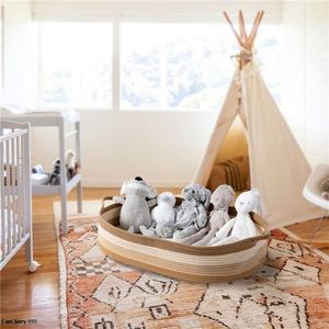 Panier en bambou tissé rotin enfants bébé <span class=keywords><strong>Photo</strong></span> chambre d'enfants Premium ensemble à langer nouveau-né cadeau main petits paniers pour la douche - Product Image 6
