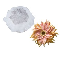 Sanxin Künstliche Ferland-Blumen Aromatherapie-Kerzenform aus Silikongel Unregelmäßige Form Handgemachte Seife Gips Fondant Backform