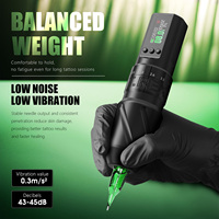 TREX V1 2.0-4.2mm Verstelbare Slag Professionele Draadloze Tattoo Pen Machine met Dubbele Batterij voor Beginners Body Art