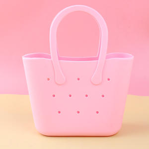 Sac à <span class=keywords><strong>clés</strong></span> en Silicone Compact léger pour enfants coloré poche plage téléphone portable stockage PVC doublure ouverte pour bricolage marche - Product Image 3