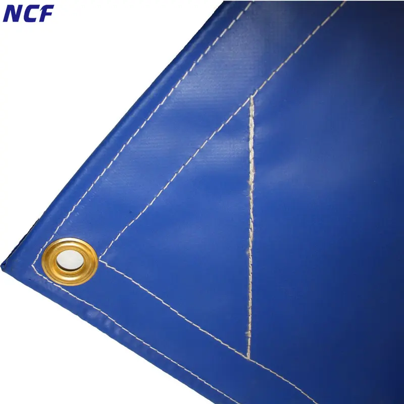 900G PVC เคลือบ/ลามิเนตผ้าสีฟ้า Tarp Lona ผ้าใบกันน้ำ